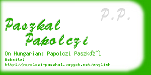 paszkal papolczi business card